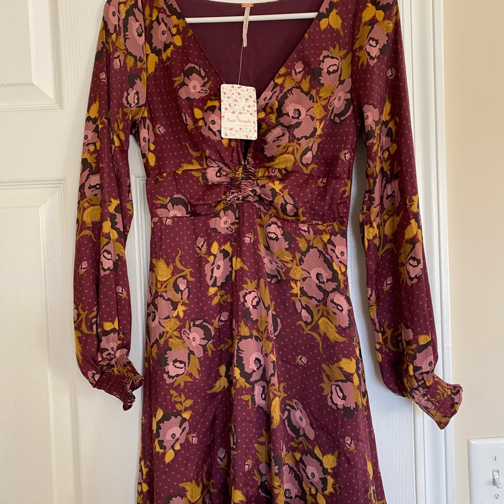 Free People Morning Light floral dress size 0 NWT